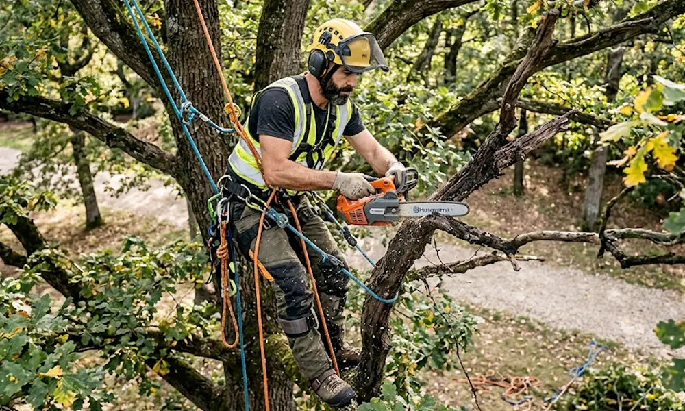 arbres dans un jardin entretenu